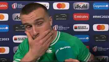 Ireland Rugby World Cup star looks gutted as he apologises during live TV interview