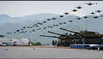 Footage of A Huge Drone Army Ready to Invade North Korea