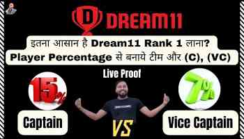 Players Percentage Dekh Kar Team and Captain, Vice Captain Banaye..!! #dream11 #dream11team