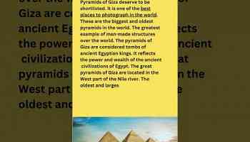 Top 10 Most Iconic Destinations in the World 2023, 7. Pyramids of Giza, Egypt,#shortsvideo2023