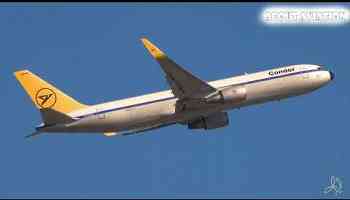 Condor&#39;s Boeing 767-31B(ER) Takeoff: A Tribute to Classic Aviation