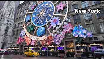 5th Avenue Christmas Walk 2023 - New York Walking Tour 4k United States Travel Video