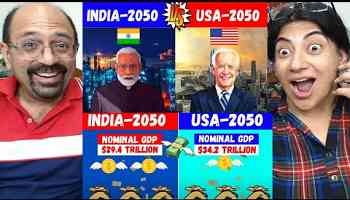 India 2050 vs USA 2050 - Country Comparison | United States vs India 2050 Comparison |American React