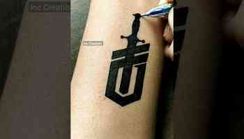 Sword tattoo idea for men ......... #easytattoo #art #diytattoo #tattooart #tattoink #bodyart