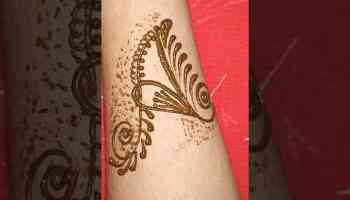 beautiful mehndi design A letter #shorts #bodyart alphabet mehandi tattoo design#art #tattoo