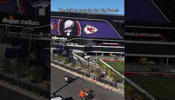 The Field Is Ready for the Super Bowl #nfl #superbowl #allegiantstadium #49ers #chiefskingdom