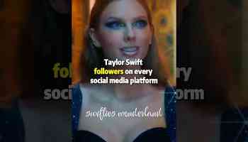 Taylor Swift followers on every social media platform | #taylorswift #shorts