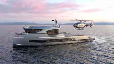 This New Yacht Will Be the Only 92-Footer That Can Accommodate Large Choppers
