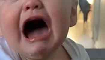 WATCH: Baby has precious reaction to not being allowed to try dog's food