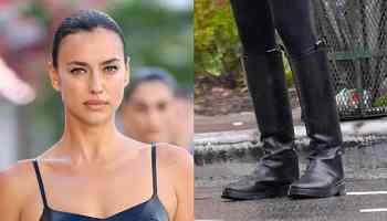 Irina Shayk Brings Back Equestrian Boots Trend for Rainy Day in NYC