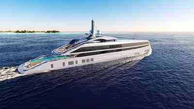 This New 374-Foot Megayacht Features an Epic 66-Foot Hydraulic Swimming Pool
