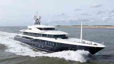 74 metre Amels 242 Limited Editions super yacht Nome on sea trials