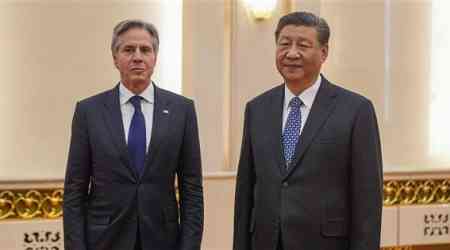 Blinken reiterates importance of cross-strait peace in meeting with Xi