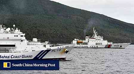 Chinese coastguard face off with Japanese politicians near disputed East China Sea islands