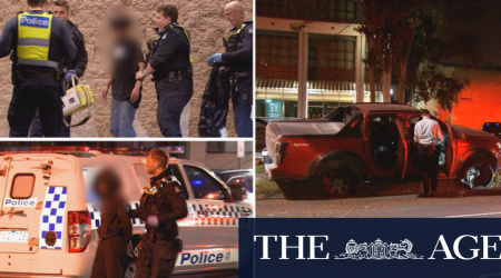 Boy, 13, bitten by police dog after pursuit through Melbourne