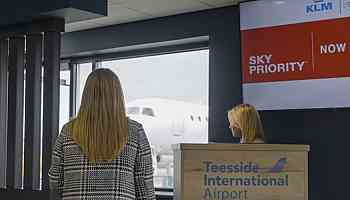 Teesside Airport launches lounge to aircraft boarding for KLM SkyPriority customers
