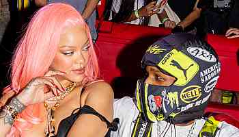 Rihanna Rocks Bubblegum Pink Hair While Supporting A$AP Rocky at Puma Pop Up Shop During Miami F1 Race Weekend