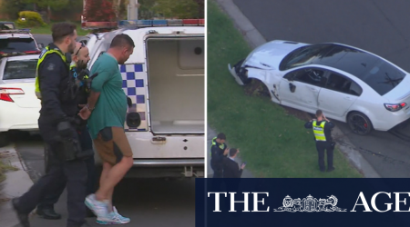 High-speed police pursuit across Melbourne ends in dramatic arrest