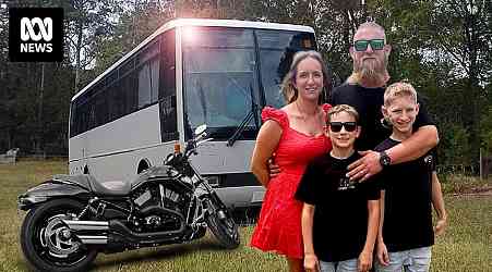 Queensland family swaps Harley-Davidson for bus after struggling to find rental property