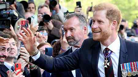 Prince Harry Beams as Fans Line Streets After King Charles Reunion Fail