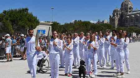 Olympic flame relay sets off in Marseille, offering 'solidarity' with Ukraine