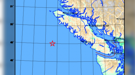 Magnitude 4.2 earthquake reported off Vancouver Island's west coast