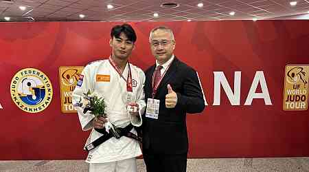 Taiwanese Olympic judo medalist finishes 2nd in Kazakhstan games