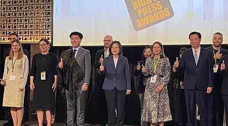 Hosting press award testament to Taiwan's work on human rights: Tsai