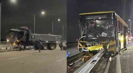 5 injured after lorry making illegal U-turn hits bus along Tuas Second Link