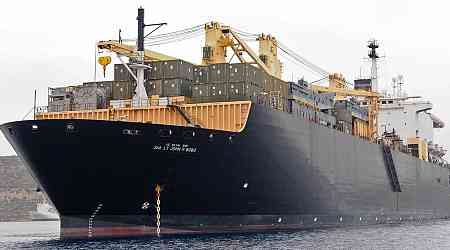 A US Navy transport ship deployed to help operate the floating port in Gaza returned home after an engine fire