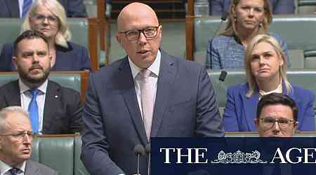 Opposition Leader Peter Dutton delivers budget reply speech