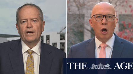 Bill Shorten and Peter Dutton clash over Opposition's response to federal budget