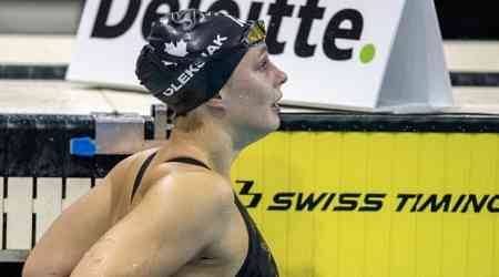 Penny Oleksiak wins 100m freestyle at Canadian swim trials