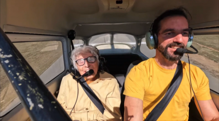 'It's pure joy!': B.C. pilot takes 96-year-old grandma on meaningful flight