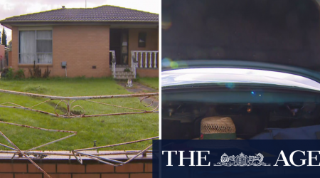 Man crashes car into fence while trying to steal it from Melbourne driveway