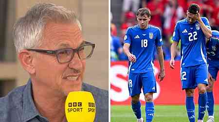 Gary Lineker makes brutal 11-word comment after Italy dumped out of Euro 2024 