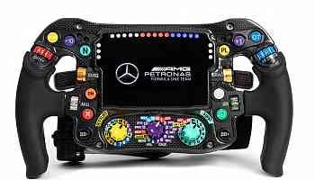 Officially licenced Mercedes-AMG Petronas F1 racing wheel simulates every turn and bump to perfection