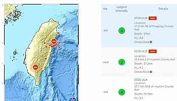 Magnitude 4.6 earthquake shakes Pingtung