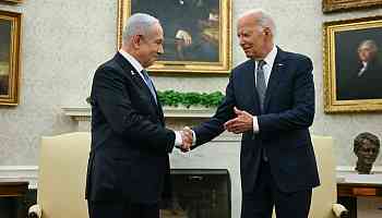 Netanyahu meets Biden amid political tensions, to speak with Harris later