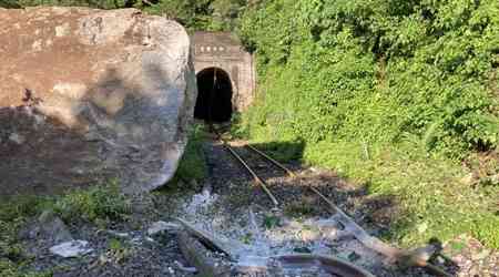 Section of Hualien's east railway line closed due to rockslide