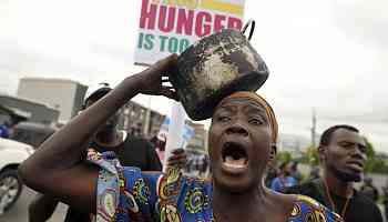 'Enough is enough' - Nigerians take to street in protest over cost of living crisis