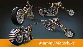 Low Poly Mummy Motorbike by HGames-ArtWorks