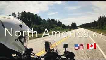 Motorcycle trip across North America part 0ne Toronto and beyond on a smallish Motorcycle