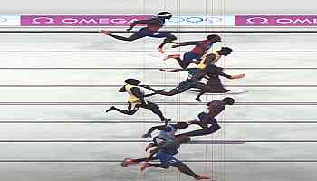 Olympic Sprint Decided By 40,000 FPS Photo Finish