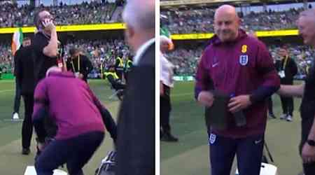 Lee Carsley gaffe as interim England boss forced to move after sitting in wrong dugout