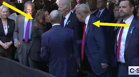 Donald Trump And Kamala Harris' Interaction At The 9/11 Memorial Is Going Viral