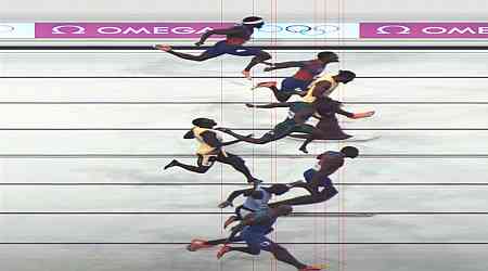 Olympic Sprint Decided By 40,000 FPS Photo Finish