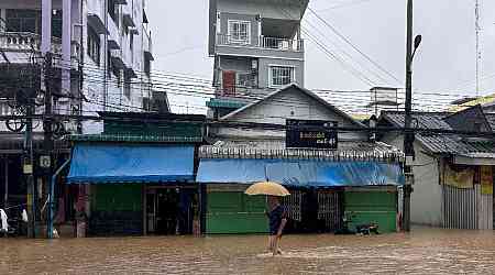 Heavy rains trigger flooding in Myanmar border town