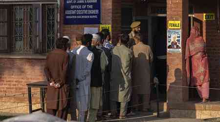 Voting for local government opens in Indian-controlled Kashmir for first time after losing autonomy