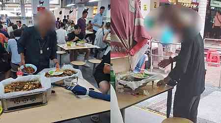 'I thought it was a waste': Several elderly men seen eating leftovers at Chinatown hawker centre